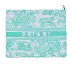 Christian Dior Dioriviera Travel Pouch,Synthetic,Grn/Wht,97-MA-0234,DB,3*